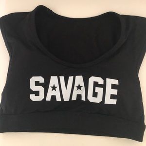 Savage Barbell Crop-Tee Sports Bra (M)